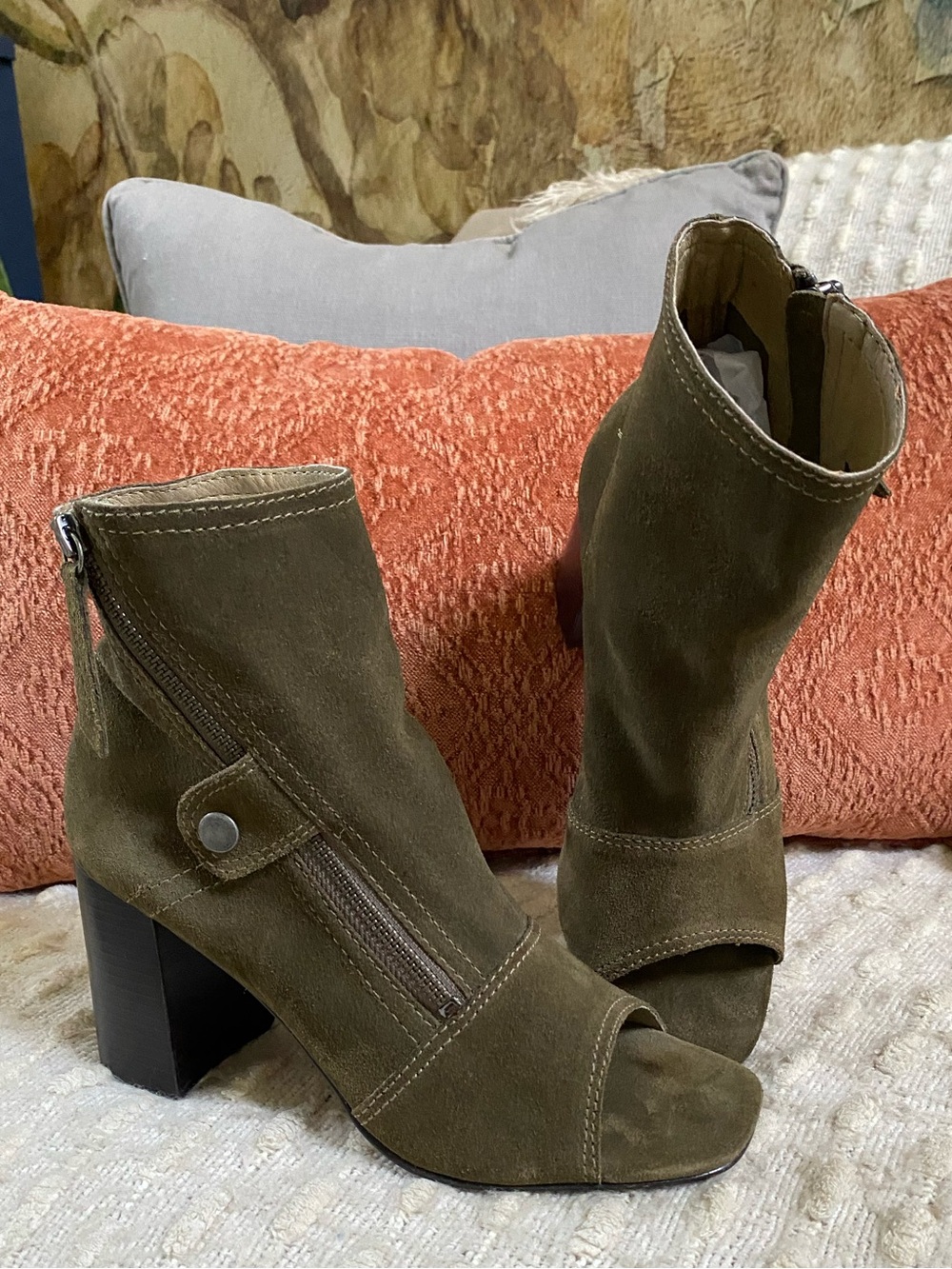 {Matisse} Suede Peep Toe Boot